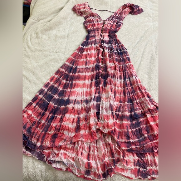NWT Tieare Hawaii New Moon Tie Dye Maxi Dress - Picture 10 of 15